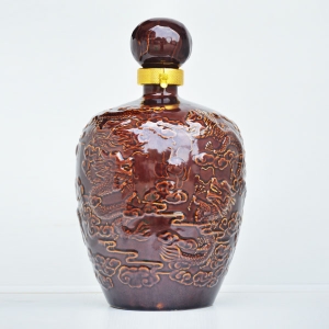 定製雙龍紋陶瓷酒瓶